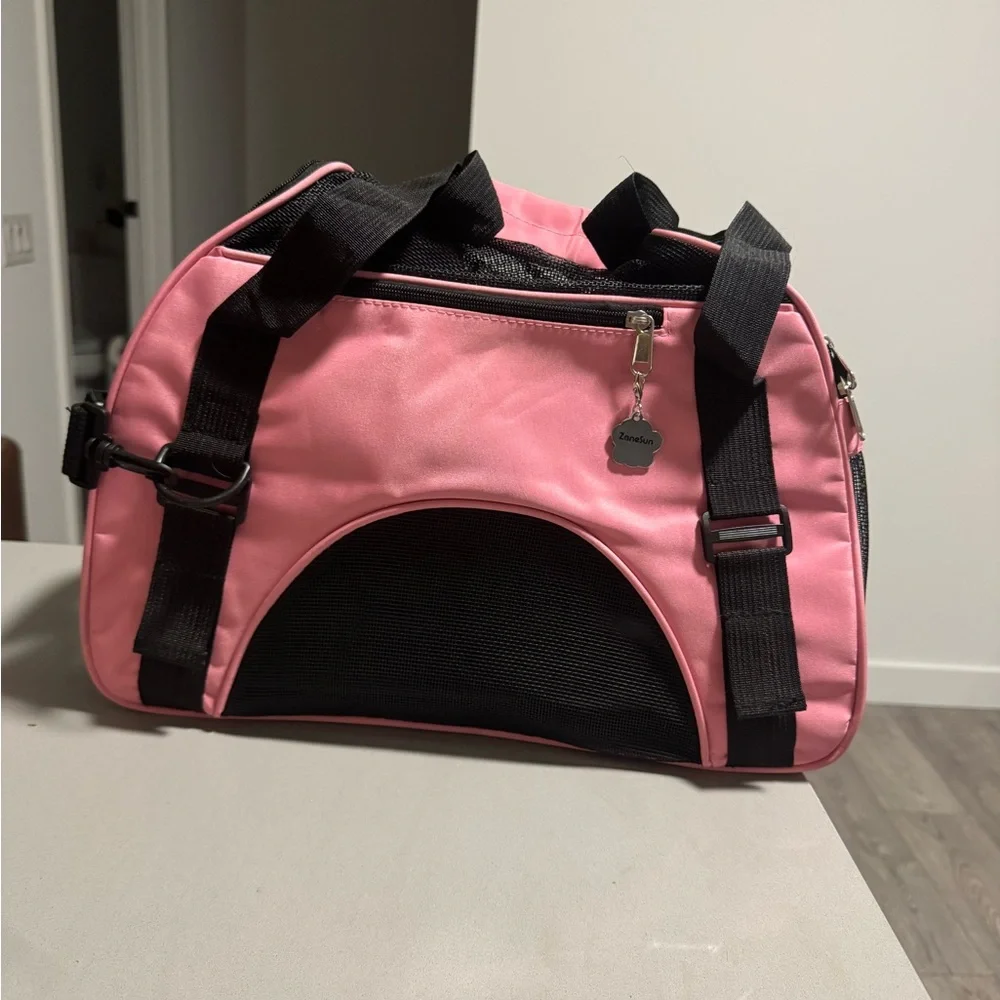 Pink and Black Pet Carrier